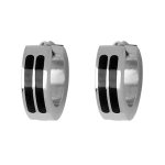 Croles articules en acier et 2 bandes en rsine noire
