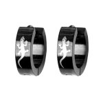 Croles articules en acier noir motif salamandre