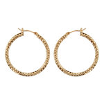 Croles en plaqu or diamantes - diamtre anneaux 30mm