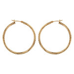 Croles en plaqu or diamantes - diamtre anneaux 40mm
