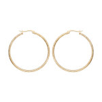 Cr�oles en plaqu� or fantaisie avec diamantage 40mm exterieur