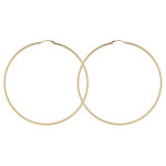 Cr�oles en plaqu� or fil diam�tre 75mm