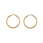 Créoles en plaqué or fil lisse - largeur 1, 5mm et diamètre anneaux 25mm Créoles en plaqué or fil lisse - largeur 1, 5mm et diamètre anneaux 25mm