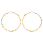 Croles en plaqu or plates - diamtre anneaux 45mm