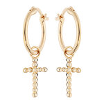 Cr�oles en vermeil 12mm avec croix boule