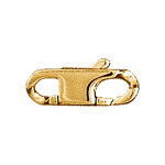 Fermoir plat en plaqu or ouvert - largeur 4mm