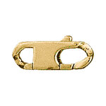 Fermoir plat en plaqu� or ouvert - largeur 5mm