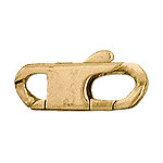 Fermoir plat en plaqu� or ouvert - largeur 6mm
