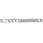 Gourmette en acier maille 1 + 3 largeur 11mm et longueur 22cm