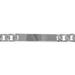 Gourmette en acier maille 1 + 3 largeur 7mm et longueur 21cm Gourmette en acier maille 1 + 3 largeur 7mm et longueur 21cm