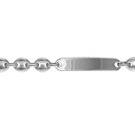 Gourmette en acier maille grains de caf largeur 9, 5mm et longueur 21cm