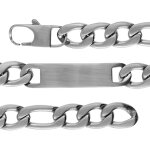 Gourmette en acier satiné 1 + 3 11mm - 22cm Gourmette en acier satiné 1 + 3 11mm - 22cm