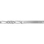 Gourmette en argent maille figaro 1 + 3 largeur 4mm et longueur 18cm Gourmette en argent maille figaro 1 + 3 largeur 4mm et longueur 18cm