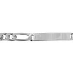 Gourmette en argent maille figaro 1 + 3 largeur 7mm et longueur 20cm Gourmette en argent maille figaro 1 + 3 largeur 7mm et longueur 20cm