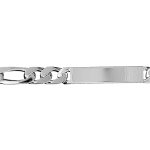 Gourmette en argent maille figaro 1 + 3 largeur 8mm et longueur 21cm Gourmette en argent maille figaro 1 + 3 largeur 8mm et longueur 21cm