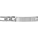Gourmette en argent maille figaro 1 + 3 largeur 9mm et longueur 21cm Gourmette en argent maille figaro 1 + 3 largeur 9mm et longueur 21cm