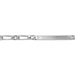 Gourmette en argent maille figaro 1 + 1 avec diamantage étoilé dans 2 angles - largeur 4mm et longueur ... Gourmette en argent maille figaro 1 + 1 avec diamantage étoilé dans 2 angles - largeur 4mm et longueur ...