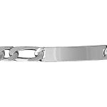 Gourmette en argent maille figaro 1 + 1 largeur 10mm et longueur 21cm Gourmette en argent maille figaro 1 + 1 largeur 10mm et longueur 21cm
