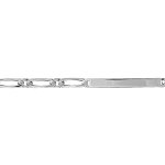 Gourmette en argent maille figaro 1 + 1 largeur 4mm et longueur 18cm Gourmette en argent maille figaro 1 + 1 largeur 4mm et longueur 18cm