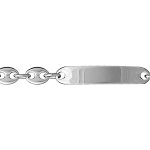 Gourmette en argent maille grains de caf largeur 8mm et longueur 21cm
