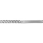 Gourmette en argent maille serrée avec diamantage étoilé dans 2 angles - largeur 4mm et longueur 18cm ... Gourmette en argent maille serrée avec diamantage étoilé dans 2 angles - largeur 4mm et longueur 18cm ...