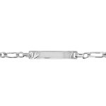Gourmette pour bébé en argent maille 1 + 1 avec diamantage étoilé dans les coins - largeur 3mm et longueur ... Gourmette pour bébé en argent maille 1 + 1 avec diamantage étoilé dans les coins - largeur 3mm et longueur ...