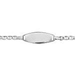 Gourmette pour bébé en argent maille marine avec plaque ovale - longueur 12, 5cm + 1, 5cm de rallonge ... Gourmette pour bébé en argent maille marine avec plaque ovale - longueur 12, 5cm + 1, 5cm de rallonge ...