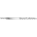 Gourmette pour bébé en argent rhodié maille marine 1 + 3 longueur 12, 5cm + 1, 5cm de rallonge Gourmette pour bébé en argent rhodié maille marine 1 + 3 longueur 12, 5cm + 1, 5cm de rallonge