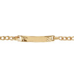 Gourmette pour bb en plaqu or maille serre avec diamantage toil dans les coins - largeur 3mm et ...