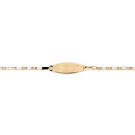 Gourmette bb en vermeil maille 1 + 1 ovale 2mm - 15 / 13cm
