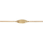 Gourmette bb en vermeil maille gourmette 2mm ovale diamante etoile - 15 / 13cm