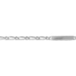 Gourmette pour enfant en argent maille figaro 1 + 1 largeur 3mm et longueur 14cm + 2cm de rallonge Gourmette pour enfant en argent maille figaro 1 + 1 largeur 3mm et longueur 14cm + 2cm de rallonge