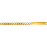 Gourmette pour enfant en plaqu or maille serre largeur 3mm et longueur 14cm + 2cm de rallonge