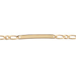 Gourmette en plaqué or maille figaro 1 + 1 largeur 4mm et longueur 18cm Gourmette en plaqué or maille figaro 1 + 1 largeur 4mm et longueur 18cm