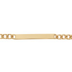 Gourmette en plaqu or maille serre largeur 4mm et longueur 18cm