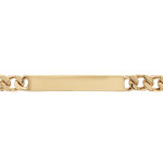 Gourmette en plaqu or maille serre largeur 6mm et longueur 18, 5cm