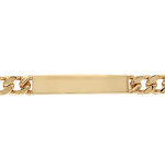 Gourmette en plaqu or maille serre largeur 8mm et longueur 21cm