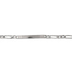 Gourmette prestige en argent rhodié maille 1 + 2 largeur 4mm longueur 18cm Gourmette prestige en argent rhodié maille 1 + 2 largeur 4mm longueur 18cm