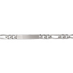 Gourmette prestige en argent rhodié maille 1 + 2 largeur 6mm longueur 18cm Gourmette prestige en argent rhodié maille 1 + 2 largeur 6mm longueur 18cm