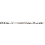 Gourmette prestige en argent rhodié maille 1 + 3 largeur 5mm longueur 18cm Gourmette prestige en argent rhodié maille 1 + 3 largeur 5mm longueur 18cm