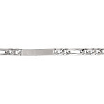 Gourmette prestige en argent rhodié maille 1 + 3 largeur 6mm longueur 18cm Gourmette prestige en argent rhodié maille 1 + 3 largeur 6mm longueur 18cm