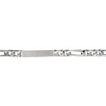 Gourmette prestige en argent rhodié maille 1 + 1 largeur 5mm longueur 18cm Gourmette prestige en argent rhodié maille 1 + 1 largeur 5mm longueur 18cm
