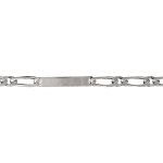 Gourmette prestige en argent rhodié maille 1 + 1 largeur 6mm longueur 18cm Gourmette prestige en argent rhodié maille 1 + 1 largeur 6mm longueur 18cm