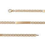 Gourmette en vermeil 4mm maille fine marine - 18cm Gourmette en vermeil 4mm maille fine marine - 18cm