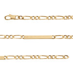 Gourmette en vermeil maille 1 + 2 prestige 4mm - 18cm