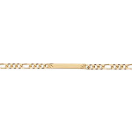 Gourmette en vermeil maille 1 + 3 4mm diamantée etoile - 18cm Gourmette en vermeil maille 1 + 3 4mm diamantée etoile - 18cm