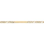 Gourmette en vermeil maille 1 + 3 prestige 4mm - 18cm Gourmette en vermeil maille 1 + 3 prestige 4mm - 18cm