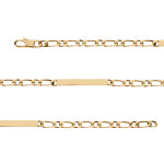 Gourmette en vermeil maille 1 + 1 4mm - 18cm Gourmette en vermeil maille 1 + 1 4mm - 18cm