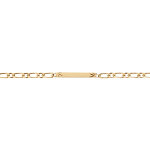 Gourmette en vermeil maille 1 + 1 4mm diamanté etoile - 18cm Gourmette en vermeil maille 1 + 1 4mm diamanté etoile - 18cm