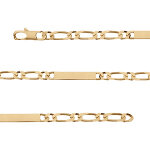 Gourmette en vermeil maille 1 + 1 prestige 6mm - 18cm Gourmette en vermeil maille 1 + 1 prestige 6mm - 18cm